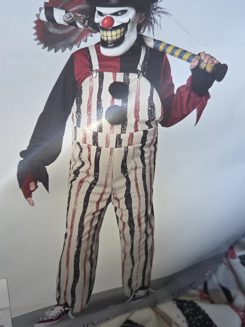 California Costumes Kids Carnival Creepster Clown Costume - Red, Black, White